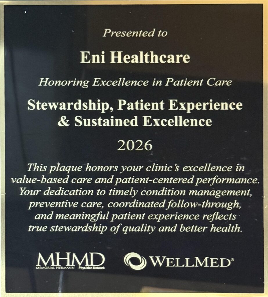 Eni Healthcare Excellence in Patient Care 2026 Award